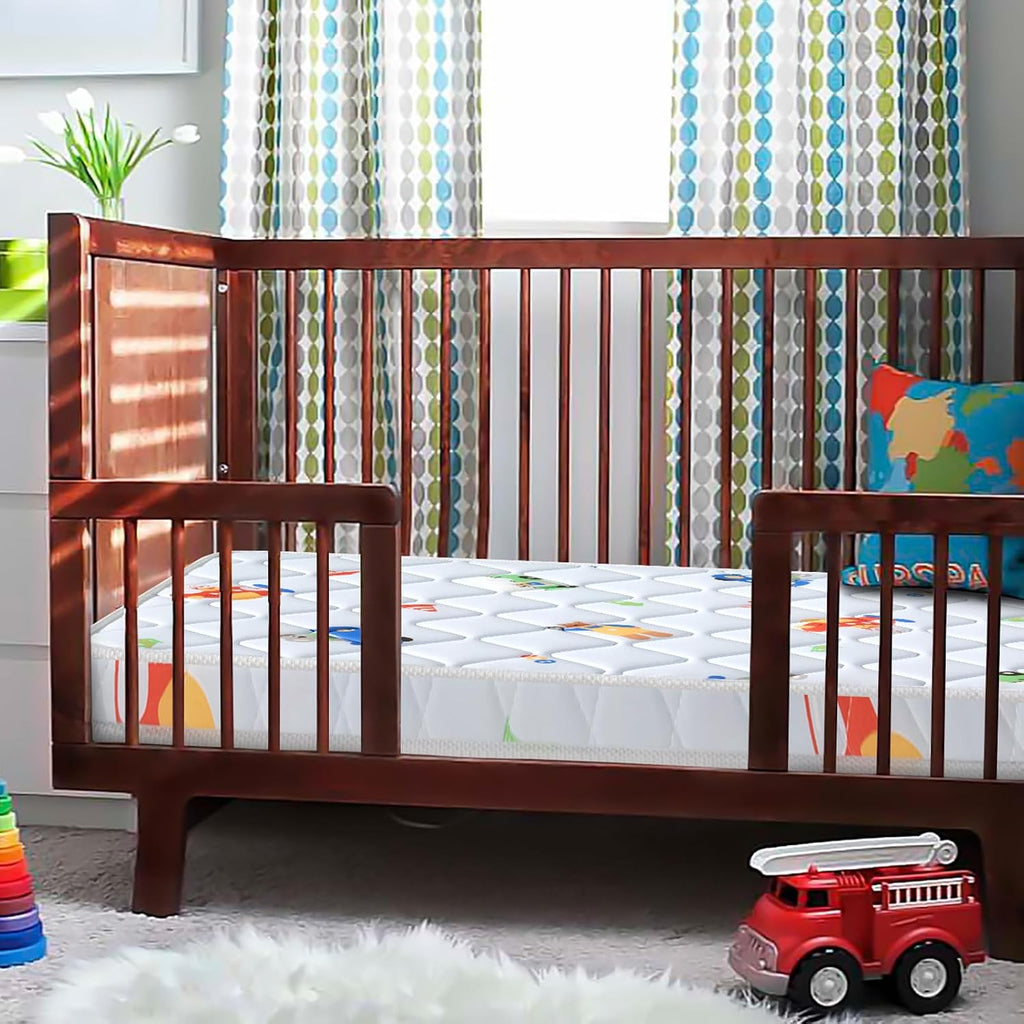 Premium Baby Mattress for Crib and Toddler Bed, 100% Knitted Fabric, Premium Fleece Surface-Hypoallergenic, Soft