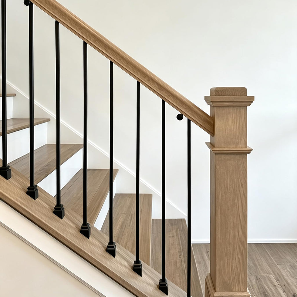 30 Pcs Stair Slant Shoes for 1/2" Square Baluster, Black