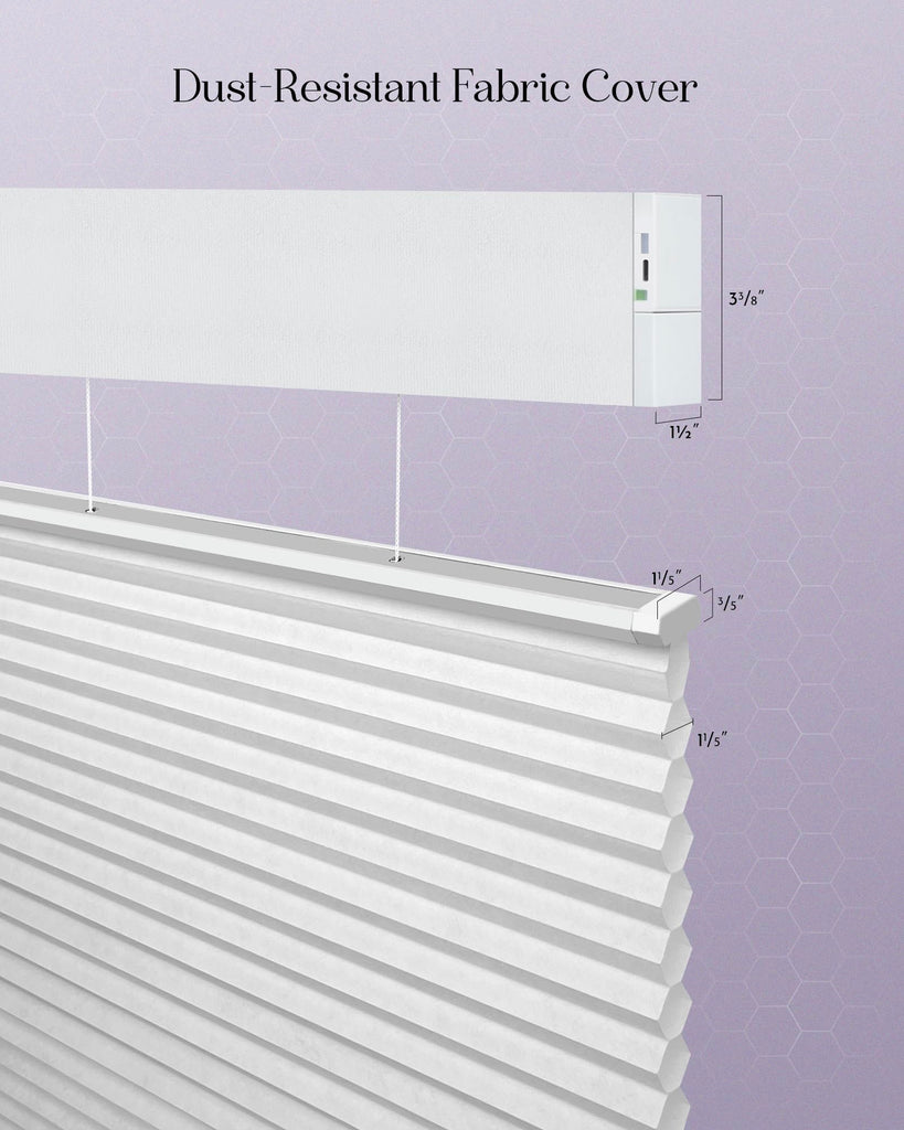Smart Top Down Bottom Up Cellular Shades Compatible with Alexa Google Solar Powered Motorized TDBU Shades for Windows