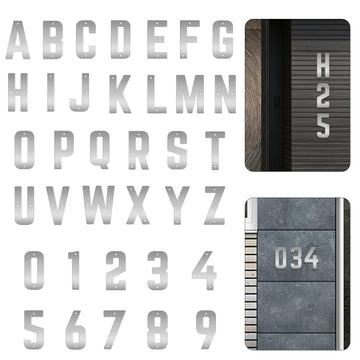 20" Custom 3 PCS Floating Stainless Steel House Numbers, Large Metal Number