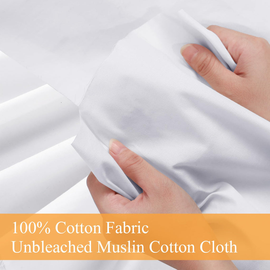 Unbleached Cotton Muslin Fabric Textile Wide Polyester Cotton Linen Material Embroidery Muslin Quilting Fabric by