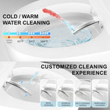 TDH Luxury Smart Toilet, Heated Seat with Warm Water Sprayer & Dryer