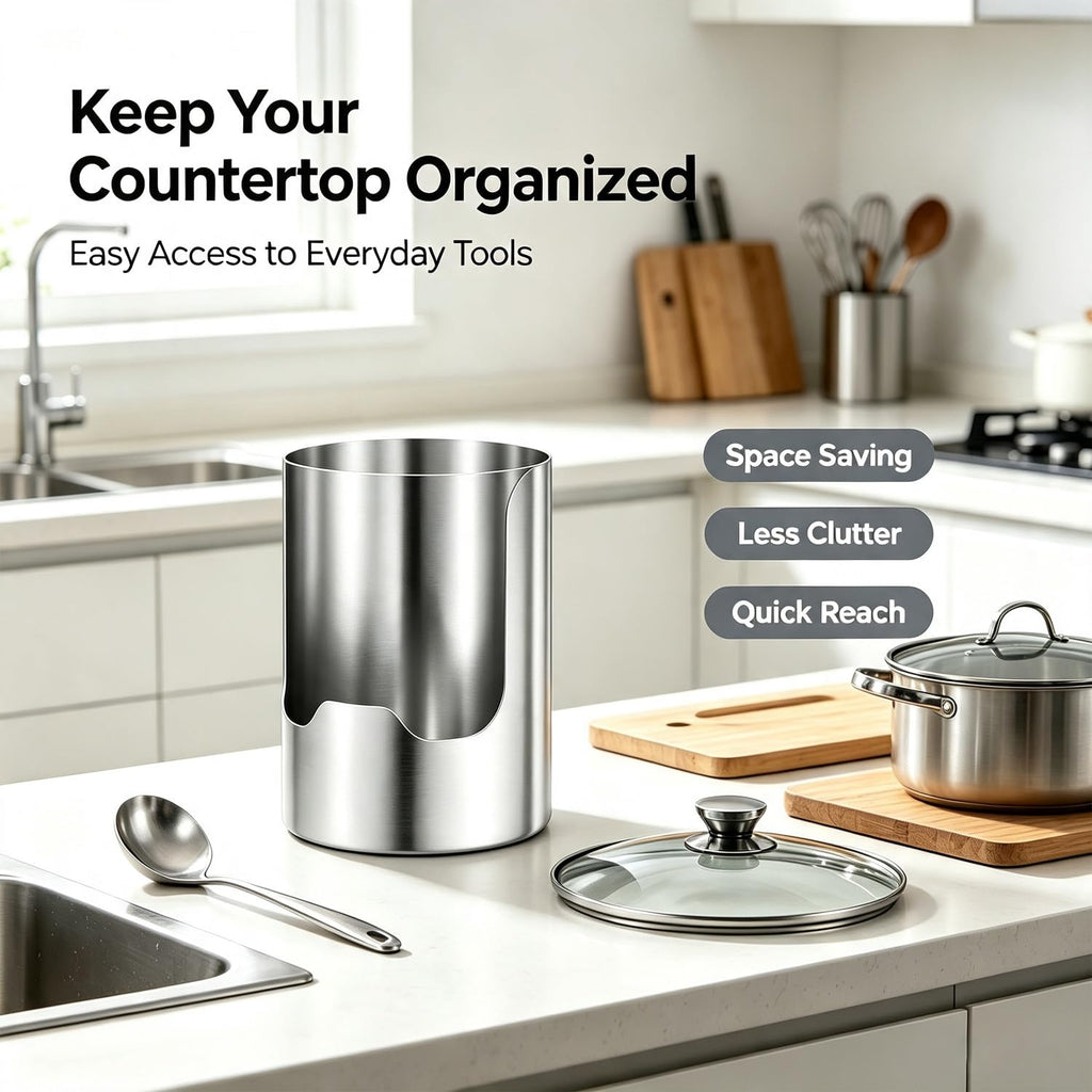 Multi-Functional Kitchen Utensil Holder,Countertop Cooking Tool Storage Cup