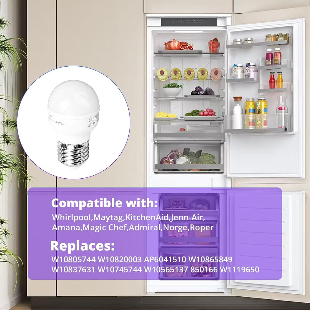 Refrigerator LED Light Bulb Replacement for Whirlpool Frigidaire Maytag Jenn-Air Amana