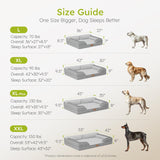 Extra Large Dog Bed, Orthopedic Dog Bed with Cooling Gel Memory Foam