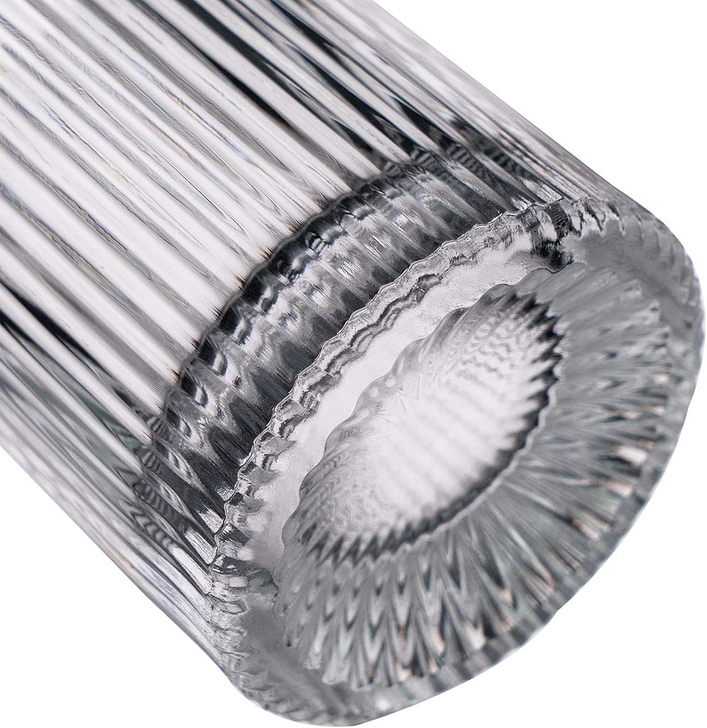 Whiskey Decanter and Glass Stopper 27 oz Round Ribbed Decanter for Whiskey, Bourbon, Brandy, Liquor, and Rum