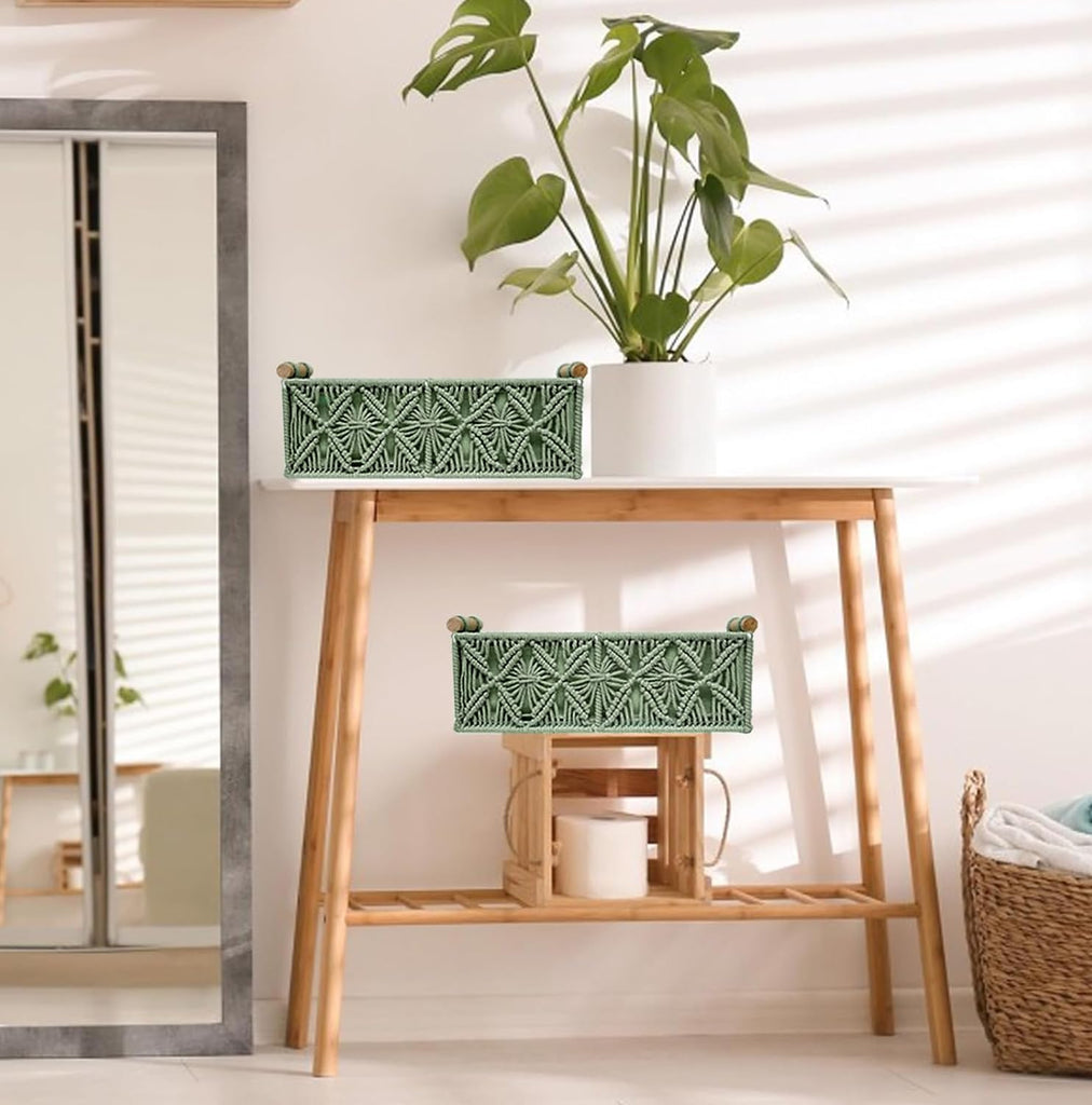 Boho Decor Basket for Toilelt Paper Storage Baskets for Organizing