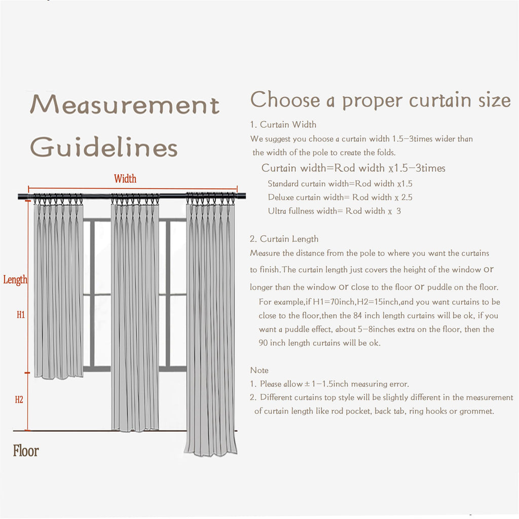 102 Inches Blue Grey Linen Full Blackout Pinch Pleat Curtains