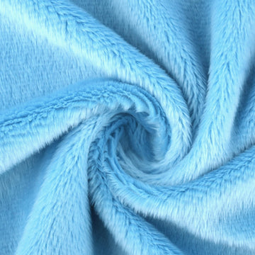 Sky Blue Super Soft Minky Fabric by The Yard, 36"x60"