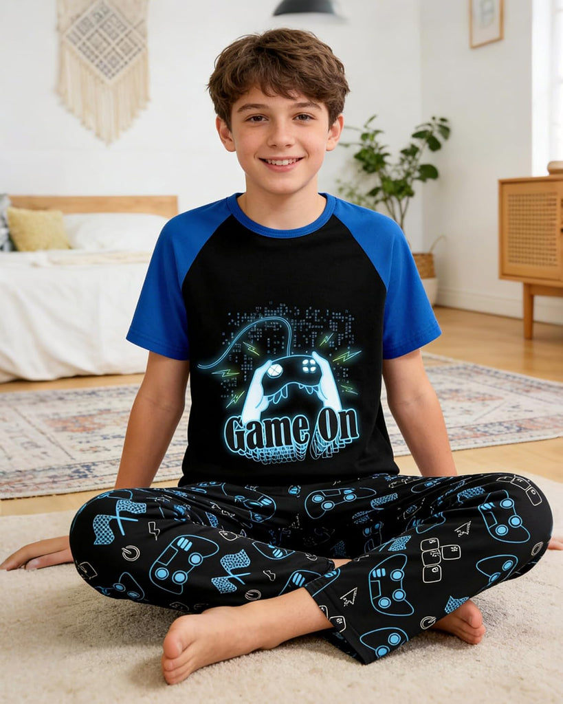 Boys Pajamas Little Big Boys Short Sleeves and Pants Pajamas Piece Pjs Set Kids Sleepwear