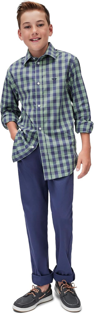 Boys' Long Sleeve Poplin Button Down Shirt