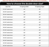 64 x 84 in (Double 32x84 Door) White Barn Door with 11FT Sliding Hardware Kit & Handle, Pre-Drilled 