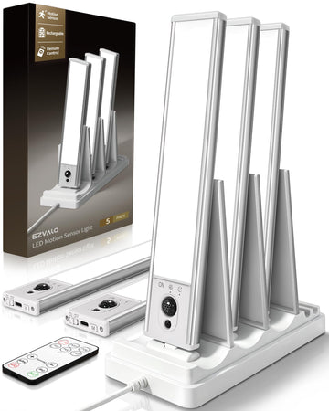 Under Cabinet Lighting with Charging Station, 2400mAh Motion Sensor Light, LED Coutner Lights Wireless