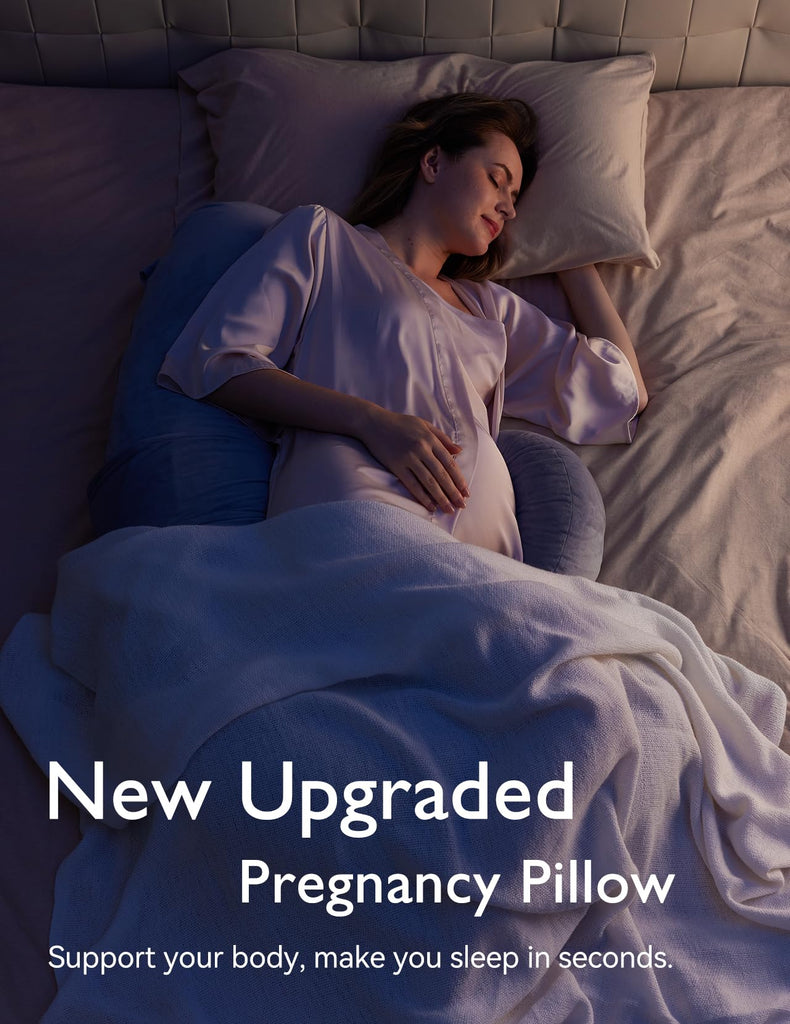 Original F Shaped Pregnancy Pillow with Adjustable Wedge Pillow