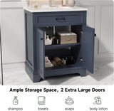 28" Modern Bathroom Vanity with Ceramic Sink
