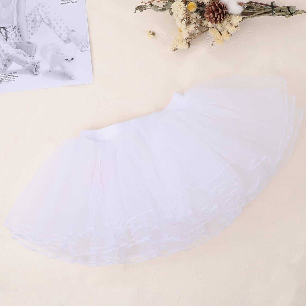 Tutu Skirt Girls Elastic Ballet Dance Skirts 4 Layer Tulle Tutu Toddler Kid