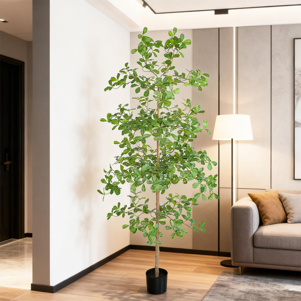 Artificial Black Olive Tree, 6FT Tall Big Faux Shady Lady Tree with Potted, Fake Olive Tree Decor Indoor