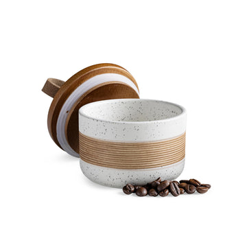 Ceramic Jar with Lid, Coffee Canister Countertop
