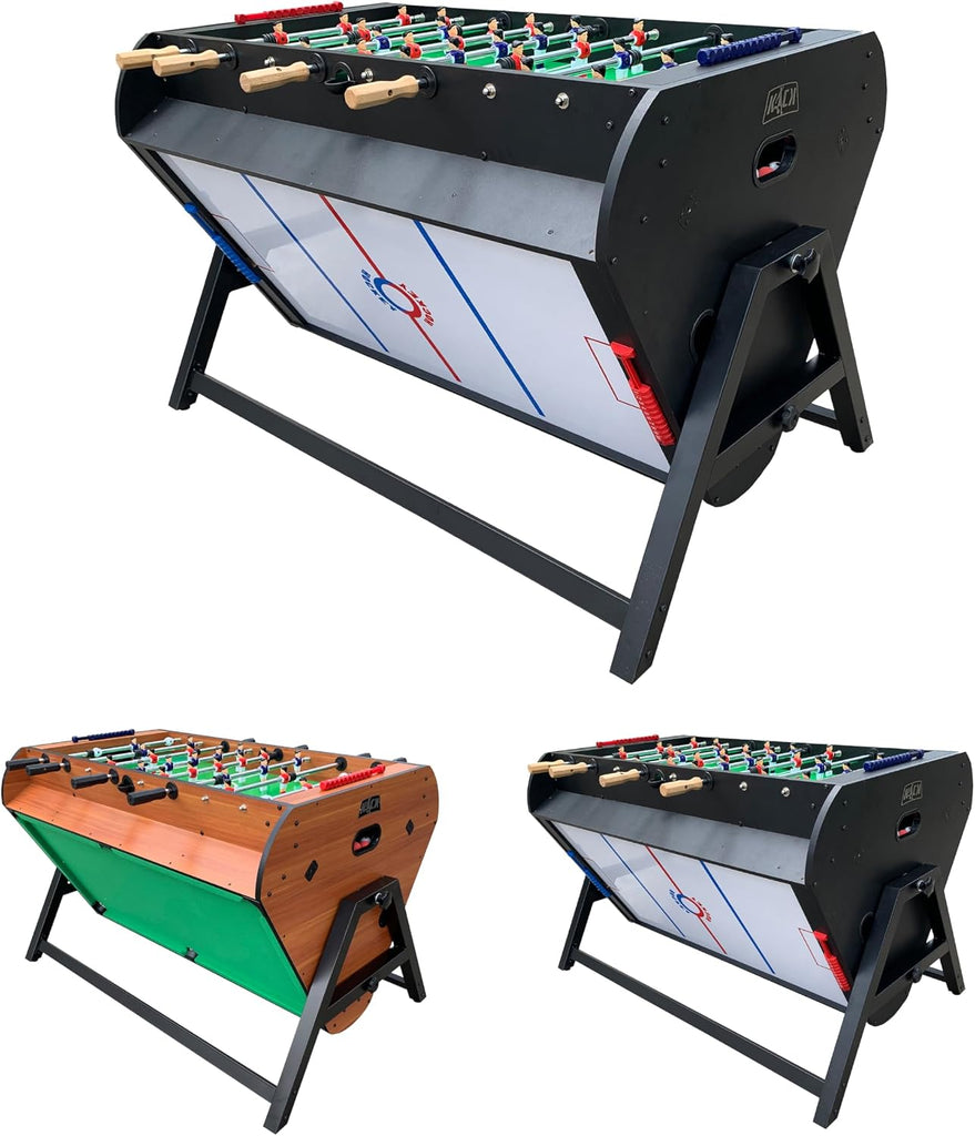 55″ Telescopic Rods 3-in-1 Swivel Multi Game Table - Foosball, Pool/Billiards & Air Hockey