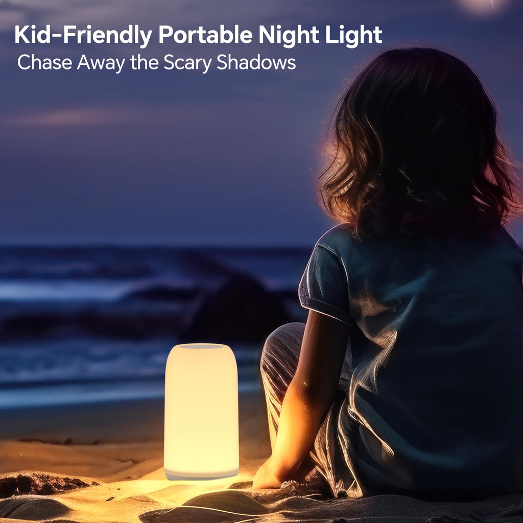 Cordless Table Lamps Rechargeable, Touch Lamp [Sleek Design & RGB Mode] 4-Level Brightness Small Bedside Lamp, LED