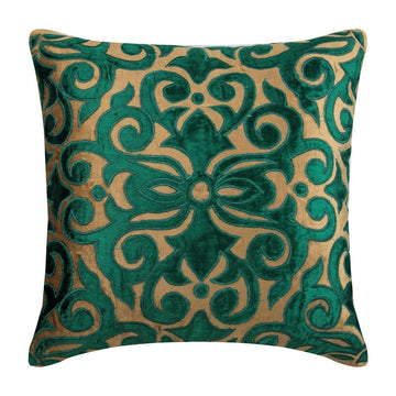 Pearl Beige Pillow Cases, 18x18 inch (45x45 cm) Pillows Cover, Velvet Square Pillows Cover, Velvet Applique Pillows