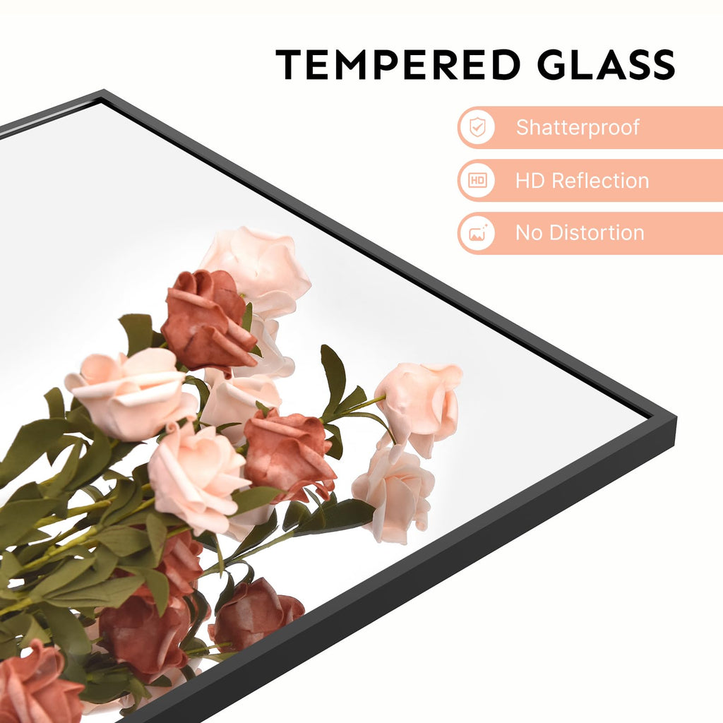 48x14 Inch Full Length Tempered Glass Door Mirror