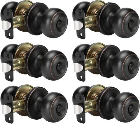 6 Pack Oil Rubbed Bronze Door Knobs Interior