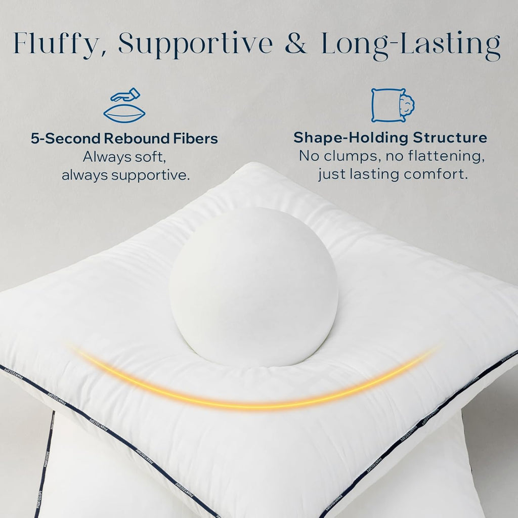 Throw Pillow Inserts with 100% Cotton Cover, 20x20 Inch, 1 Pack