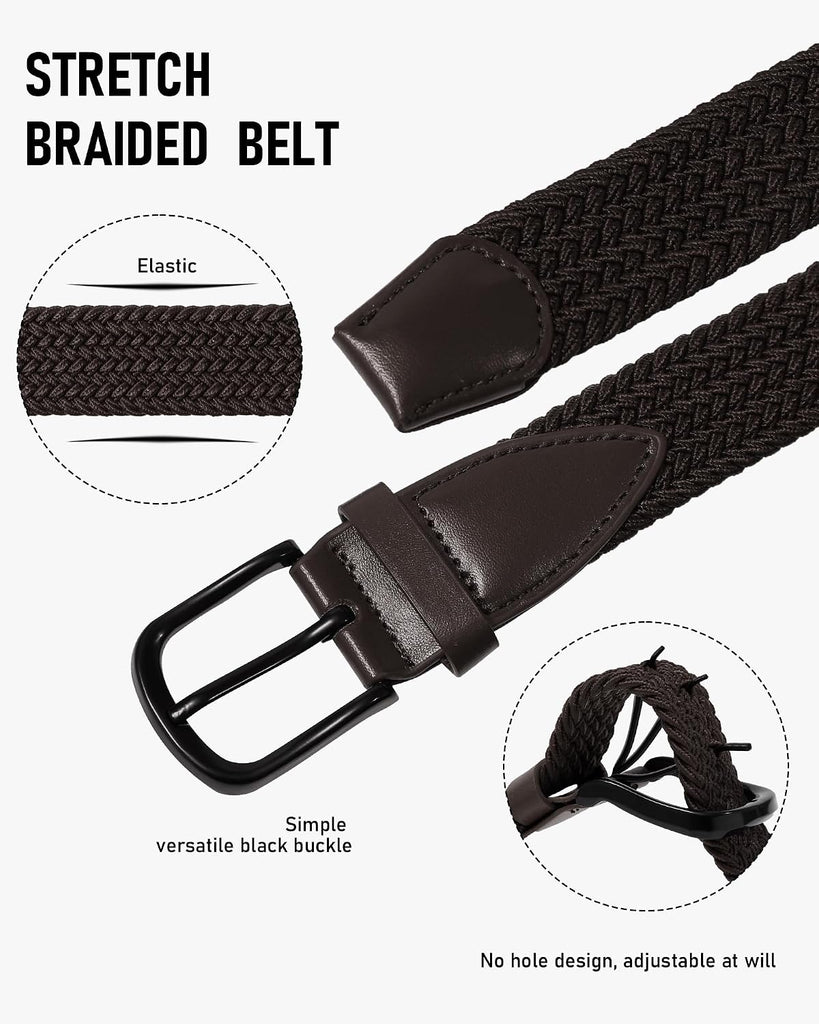 Kids Belt for Boy Stretch Pin Buckle Elastic Woven Casual Toddler Youth Belt