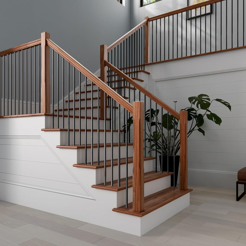Iron Stair Balusters 5/8" Round 44" Long - 30Pack Hollow Plain Spindles