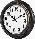 45MinST 12 Inches Retro Wall Clock, Silent Non Ticking Battery Operated Movement, Decor for Home/Wall Decor