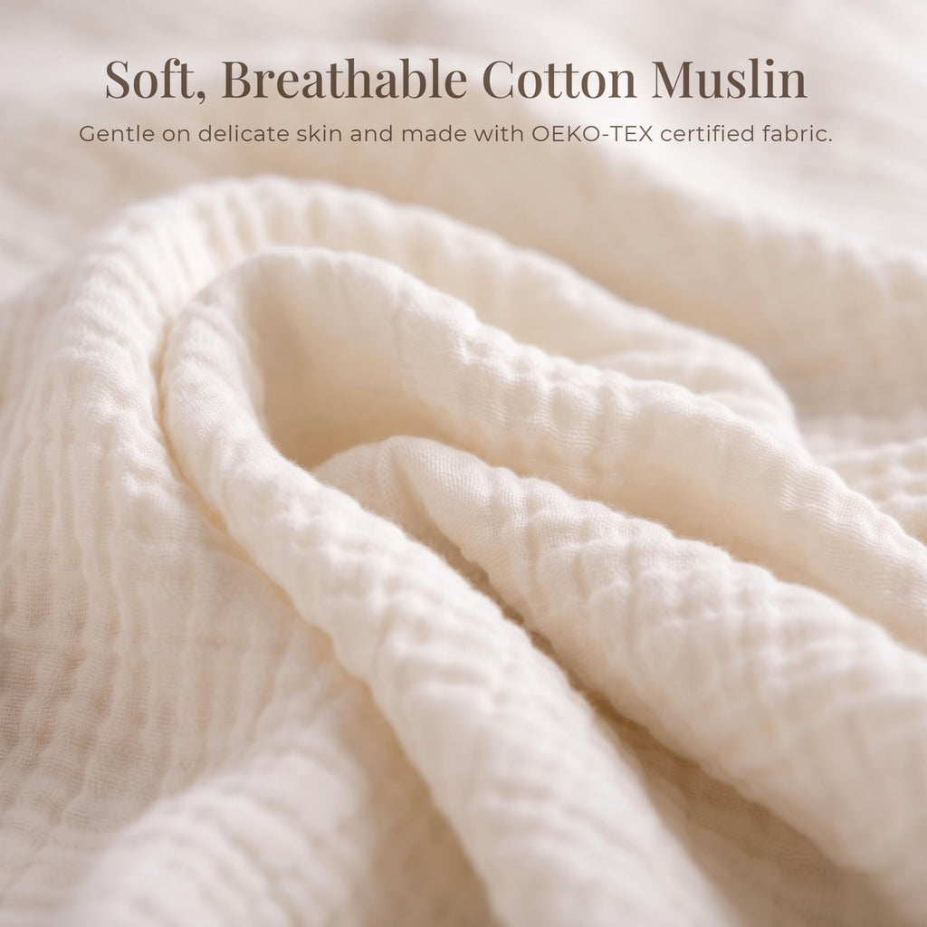 Muslin Nursing Pillow Covers, Soft Cover for Breastfeeding Pillows