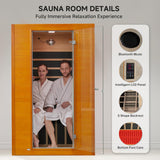 Springspa Far Infrared Sauna for Home, Home Indoor Infrared Sauna for 2-Person