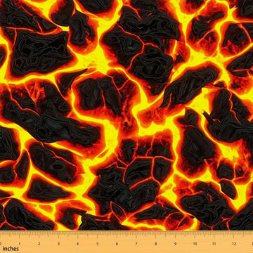 Volcano Upholstery by The Yard, Lava Tapestry Fabric, Nature