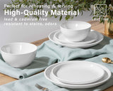Plates and Bowls Set 12 Pcs,Stoneware Dinnerware Sets for 4 Microwavable,Oven & Dishwasher Safe Porcelain,Scratch