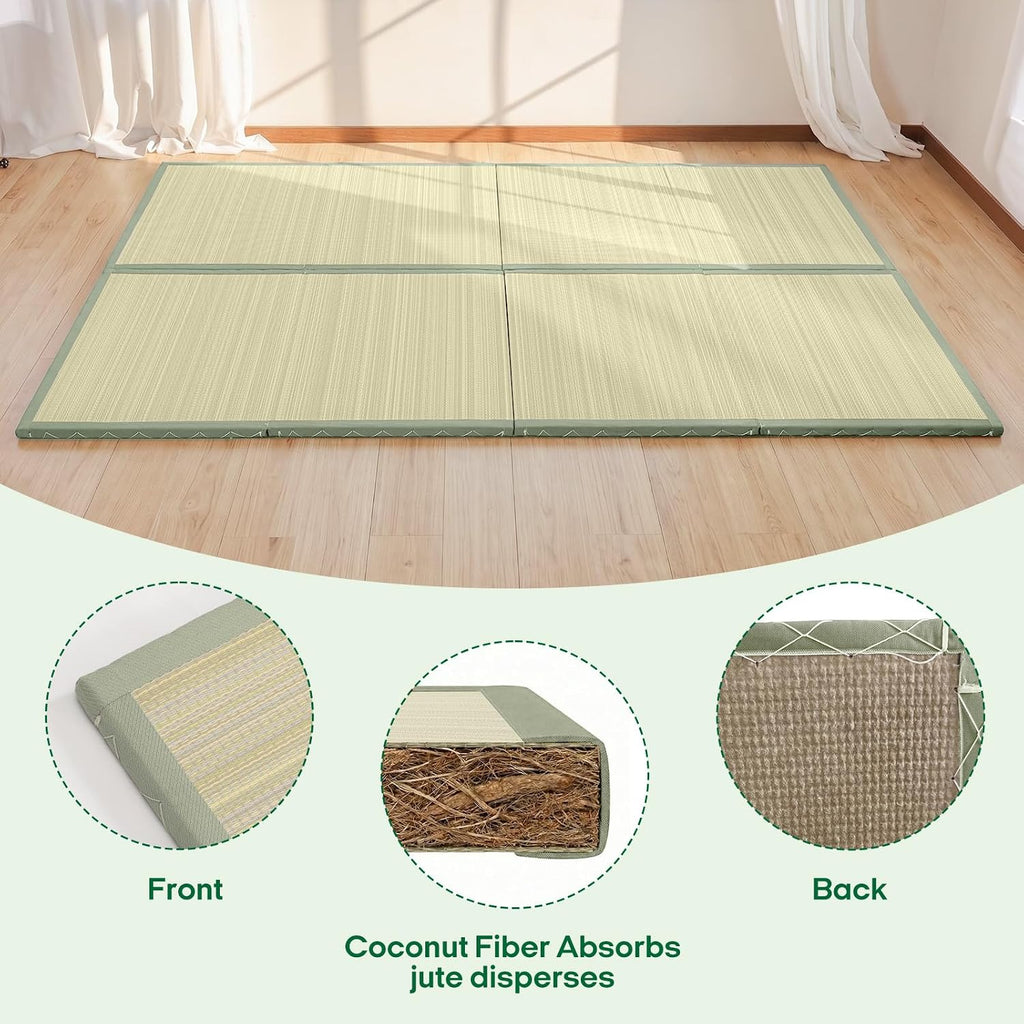 Japanese Tatami Mat, Foldable Floor Sleeping Pad Futon Mattress