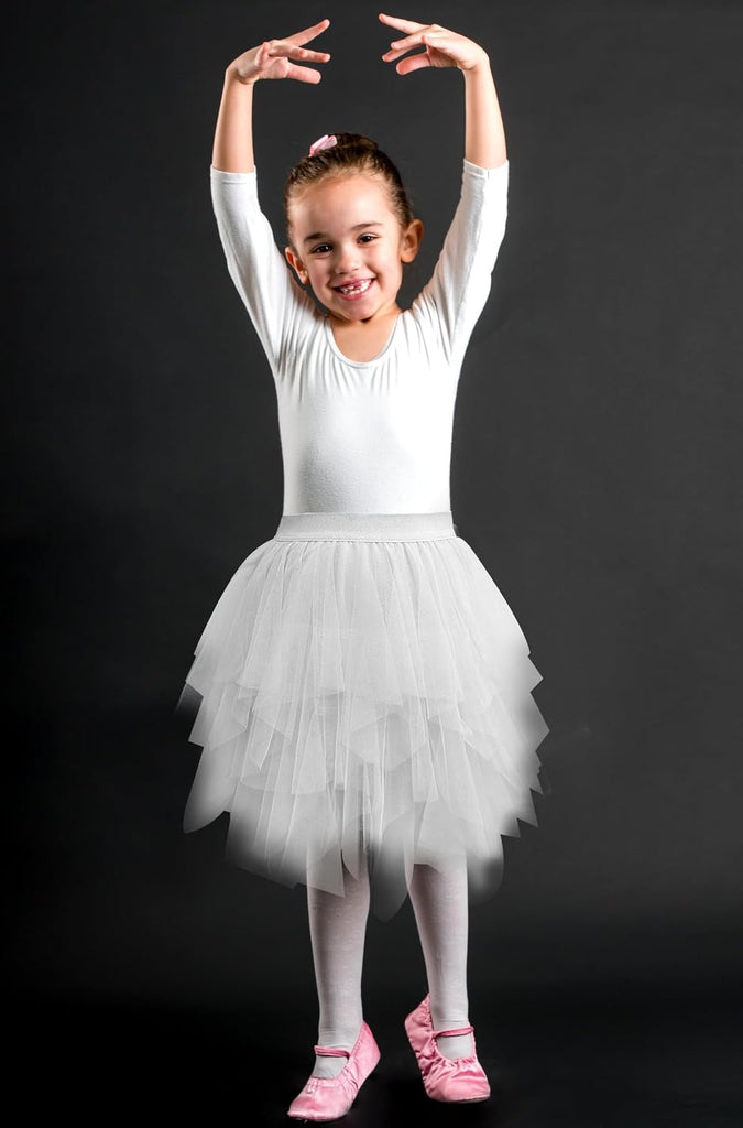 Girls Sweet Layered Mesh Skirt Party Birthday Dance Princess Skirt