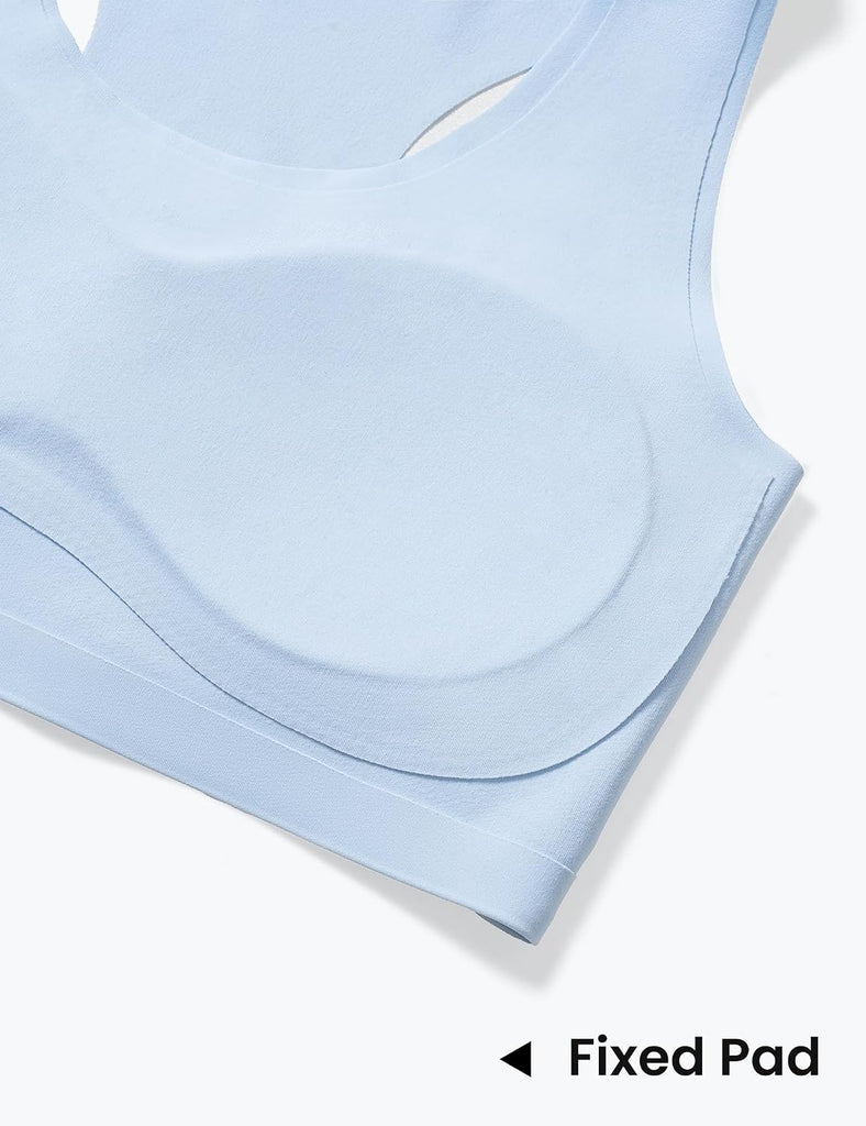 Girls Sports Bra Kids Racerback Training Bras with Sewn in Pads