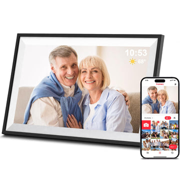 Digital Picture Frame, Frameo 15.6 Inch WiFi Digital Photo Frame, 1920x1080 HD IPS Touch Screen, 32GB Storage