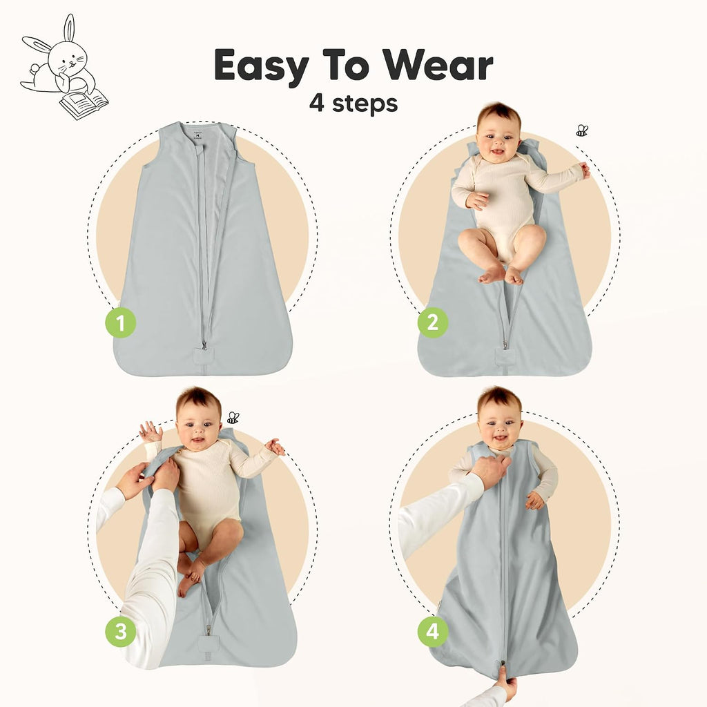 Pack Baby Sleep Sacks, Zipper Wearable Blanket,100% Cotton (Toasty, L)