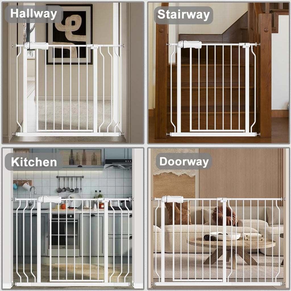 76.3-81.1 Inch Extra Wide Baby Gate for Doorway Pressure Mounted