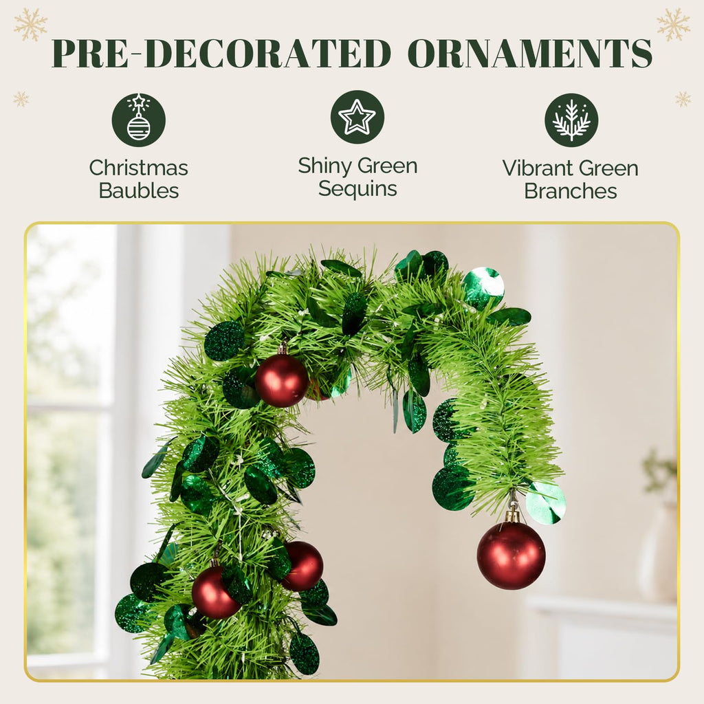 6ft Pre-lit Pop-Up with Ball String Lights