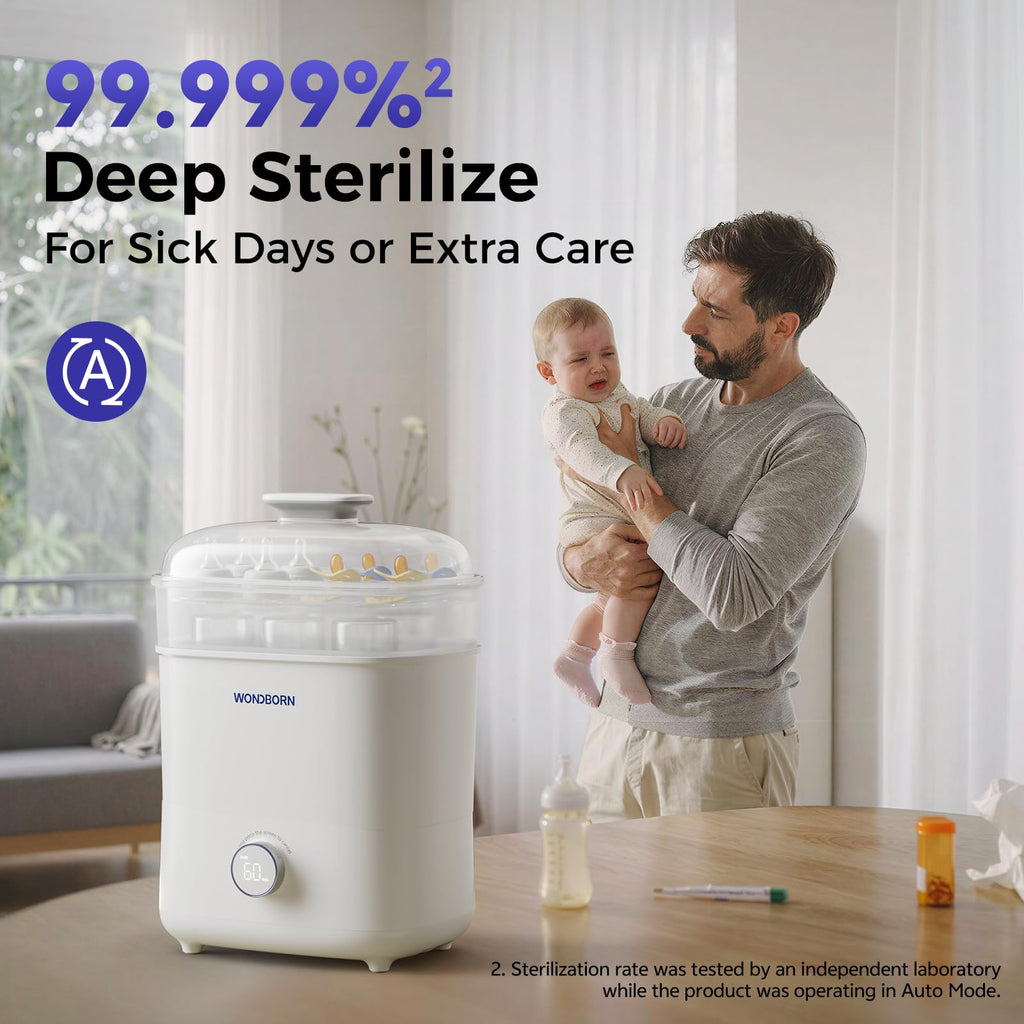 Large Baby Bottle Sterilizer and Dryer, 99.999% Deep Sterilization