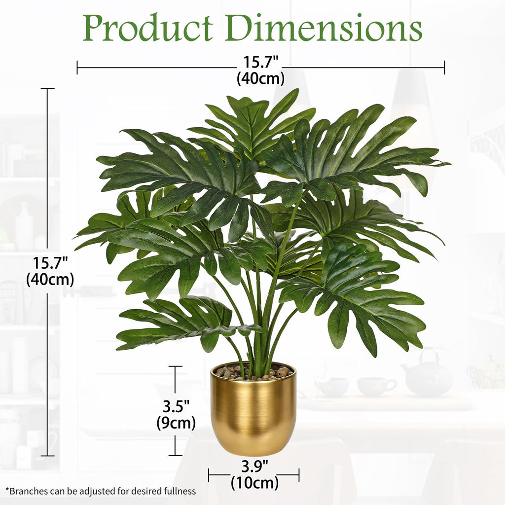 Fake Plants Artificial Monstera Plant in Pot Decor Indoor