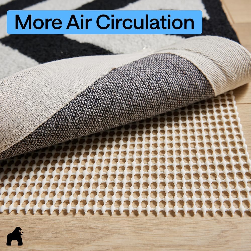 Slip Resistant Rug Pads for Hardwood Floor 2x10 Cream - Set of 20