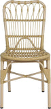 Set of 2 Rekker Patio PE Wicker Dining Chairs, Outdoor Woven Rattan Accent Chair with Iron Frame