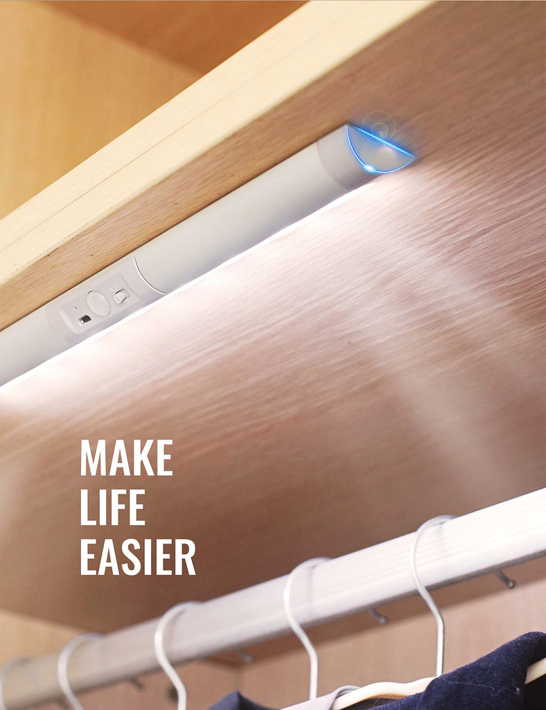2 Pack Motion Sensor Closet Lighting with Eye Protection Design Automatic Closet Lights Battery Operated Pantry Light
