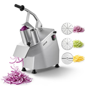 Commercial Food Processor 550W Electric Vegetable Cutter with 3 Discs
