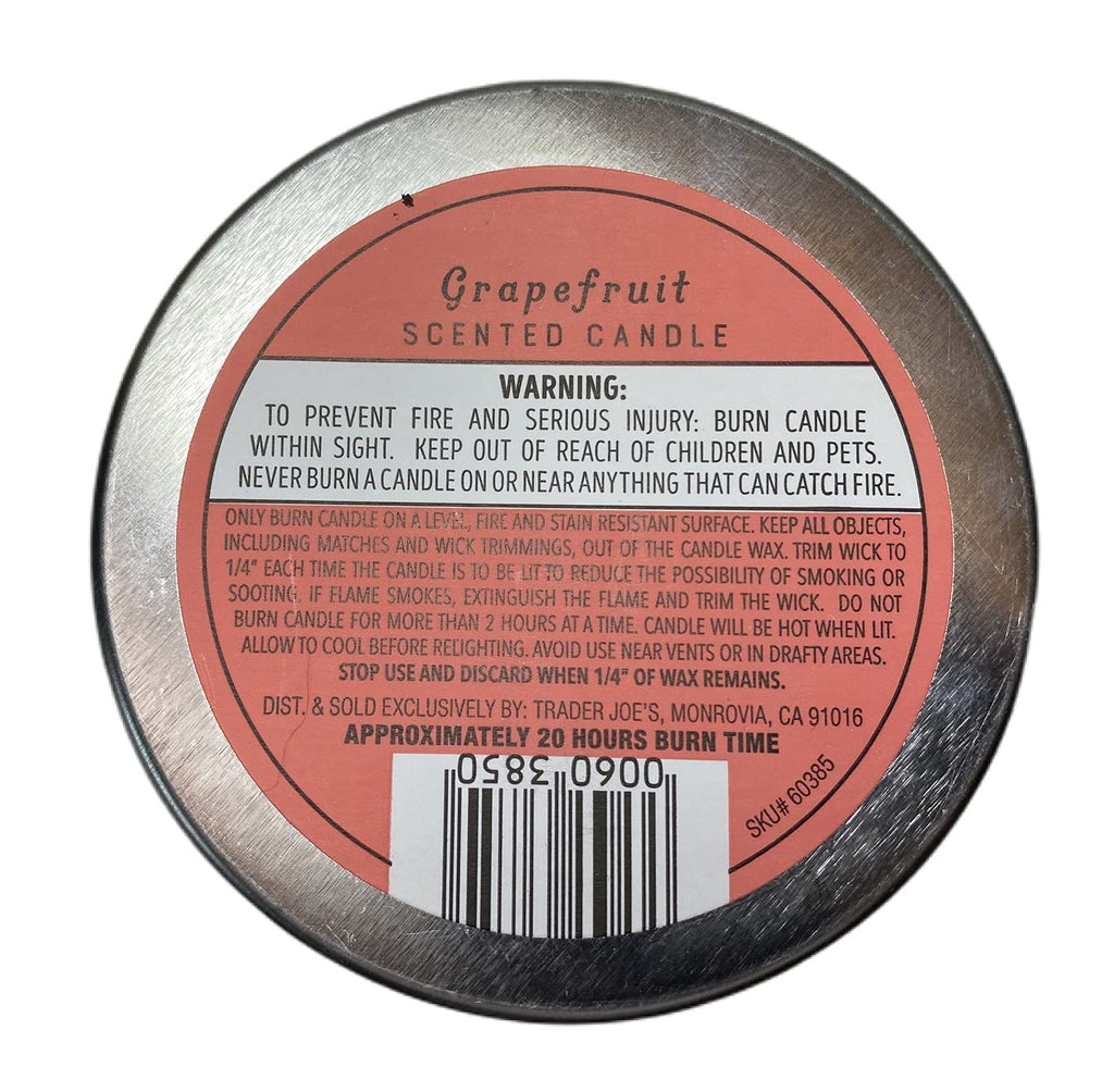 Grapefruit Scented Candle (Pack of 2)