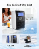 Commercial Ice Maker Machine, 80 lbs/24h with 12Lbs Storage, 32 Cubes per Cycle, Stainless Steel Freestanding &